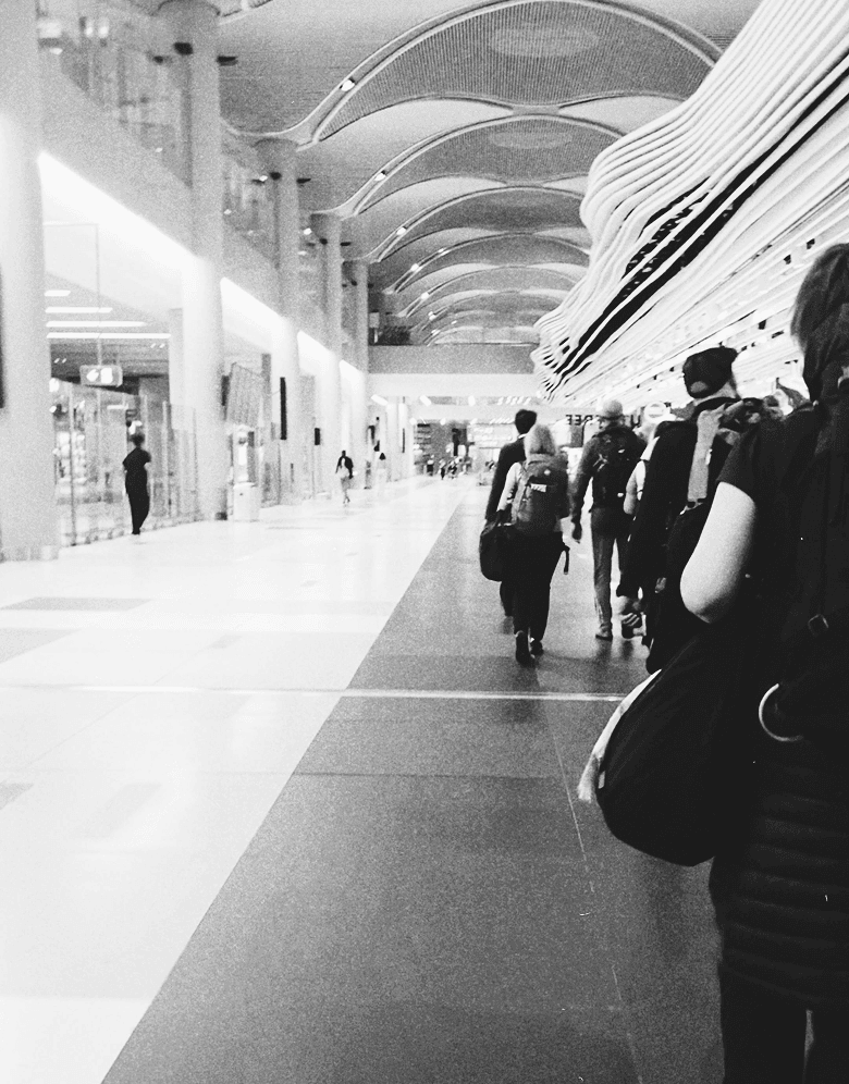 Modern hallway with acoustic treatment